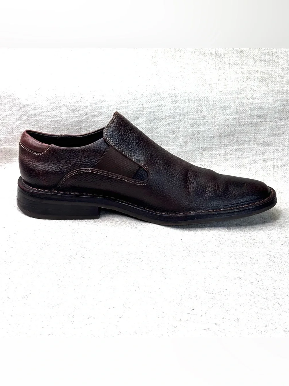 Cole Haan Men's Size 9 Brown Pebbled Leather‎ Slip On Dress Loafers shoes Office